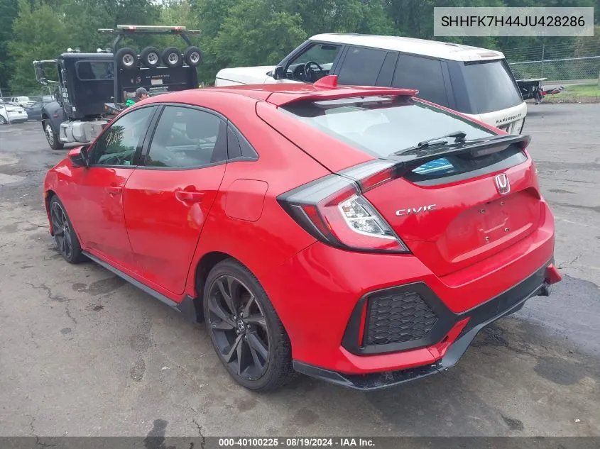 SHHFK7H44JU428286 2018 Honda Civic Sport