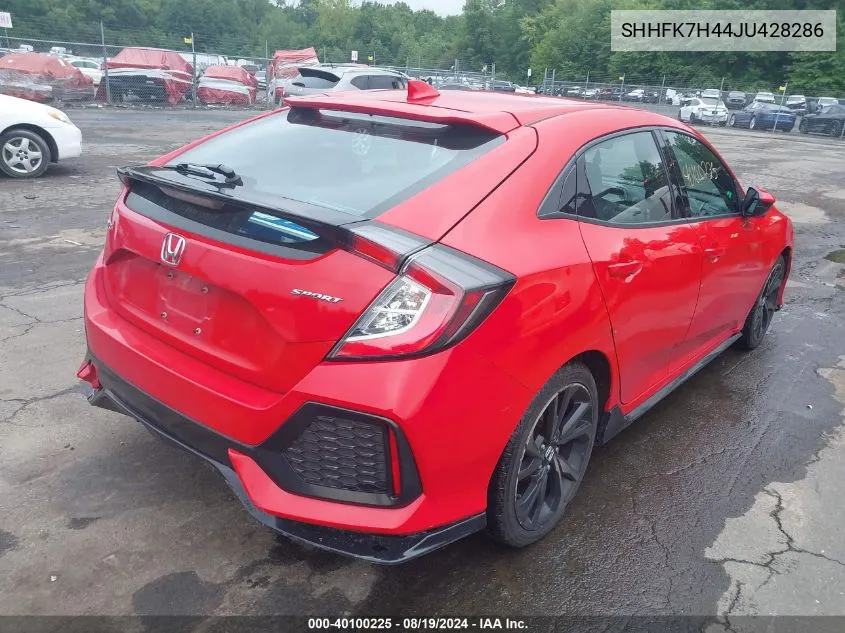 SHHFK7H44JU428286 2018 Honda Civic Sport