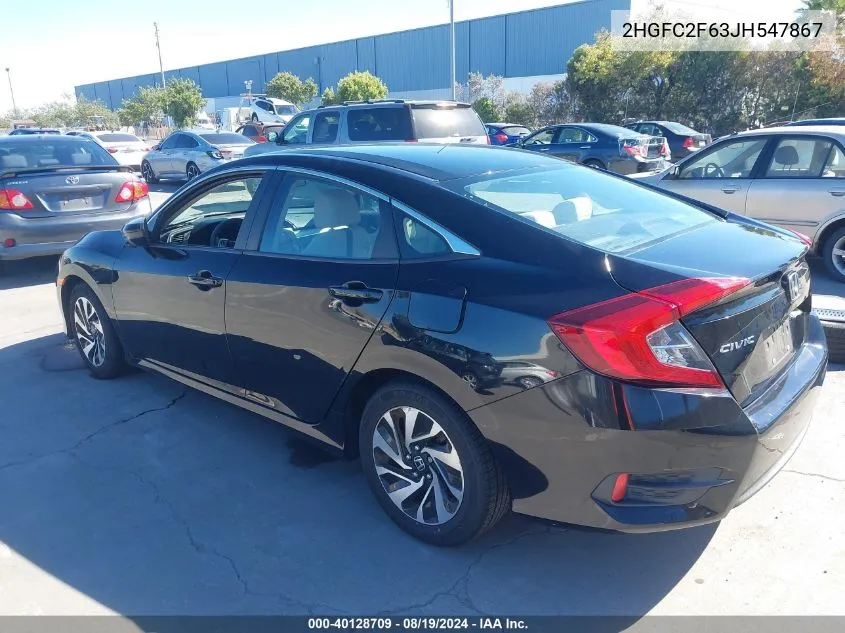 2HGFC2F63JH547867 2018 Honda Civic Lx