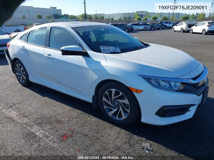 19XFC2F76JE209091 2018 Honda Civic Ex