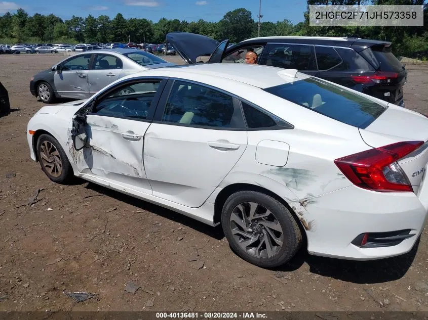 2018 Honda Civic Ex VIN: 2HGFC2F71JH573358 Lot: 40136481