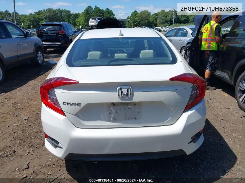 2018 Honda Civic Ex VIN: 2HGFC2F71JH573358 Lot: 40136481