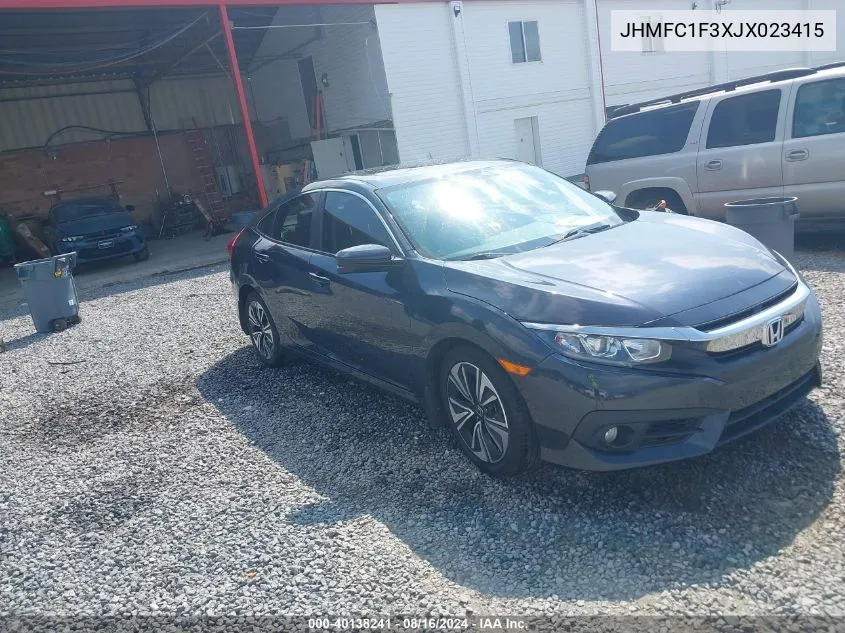 2018 Honda Civic Ex-T VIN: JHMFC1F3XJX023415 Lot: 40138241