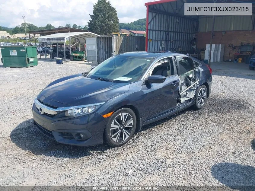 2018 Honda Civic Ex-T VIN: JHMFC1F3XJX023415 Lot: 40138241