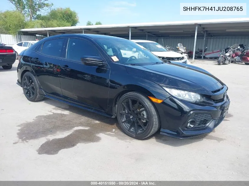 2018 Honda Civic Sport VIN: SHHFK7H41JU208765 Lot: 40151550