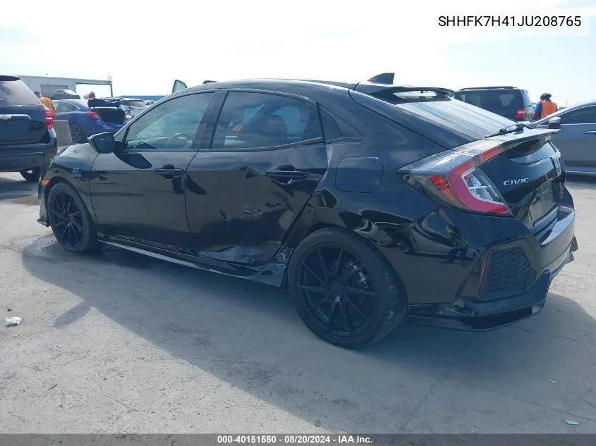 SHHFK7H41JU208765 2018 Honda Civic Sport