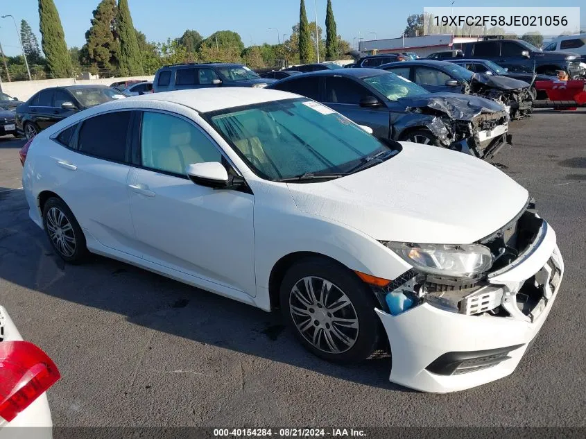 2018 Honda Civic Lx VIN: 19XFC2F58JE021056 Lot: 40154284