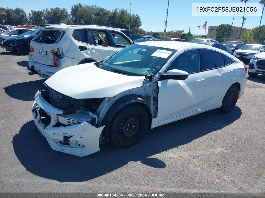 2018 Honda Civic Lx VIN: 19XFC2F58JE021056 Lot: 40154284