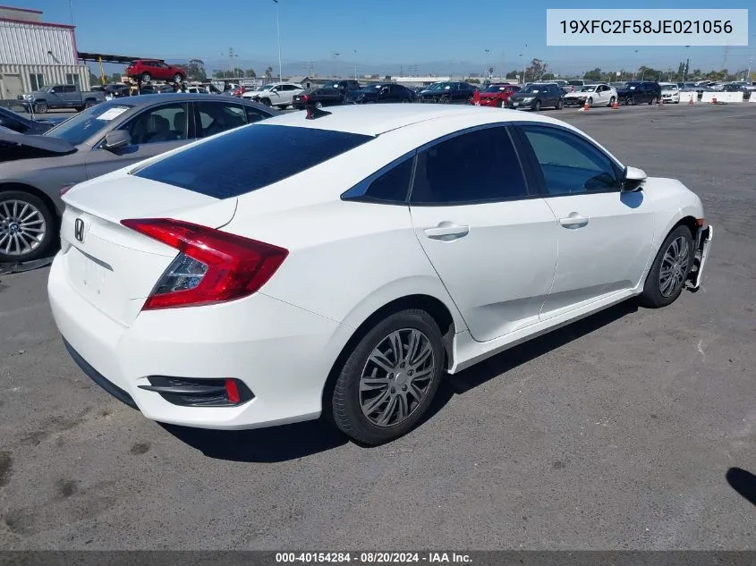 2018 Honda Civic Lx VIN: 19XFC2F58JE021056 Lot: 40154284