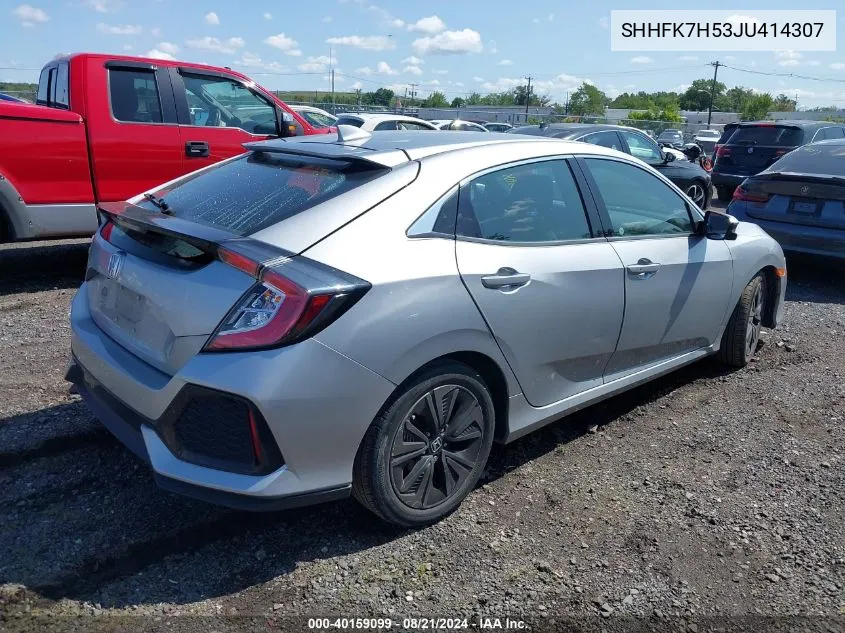 SHHFK7H53JU414307 2018 Honda Civic Ex