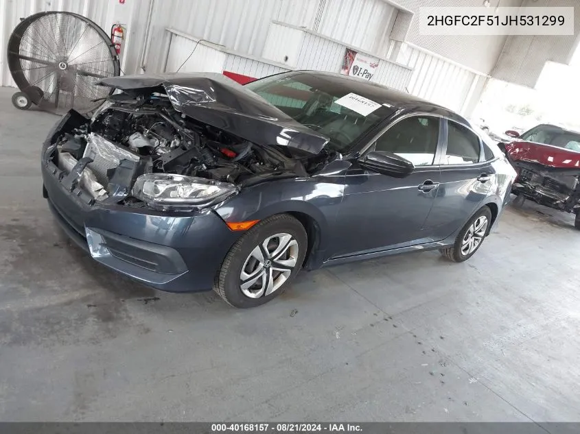 2HGFC2F51JH531299 2018 Honda Civic Lx