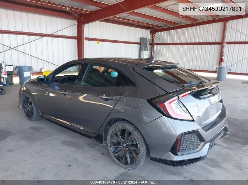 2018 Honda Civic Sport VIN: SHHFK7G45JU217891 Lot: 40169478