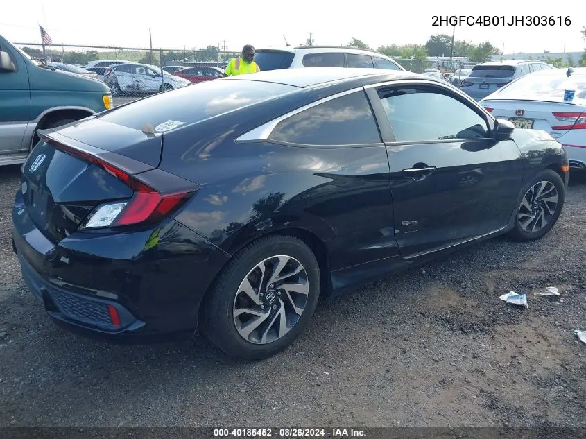 2018 Honda Civic Lx-P VIN: 2HGFC4B01JH303616 Lot: 40185452