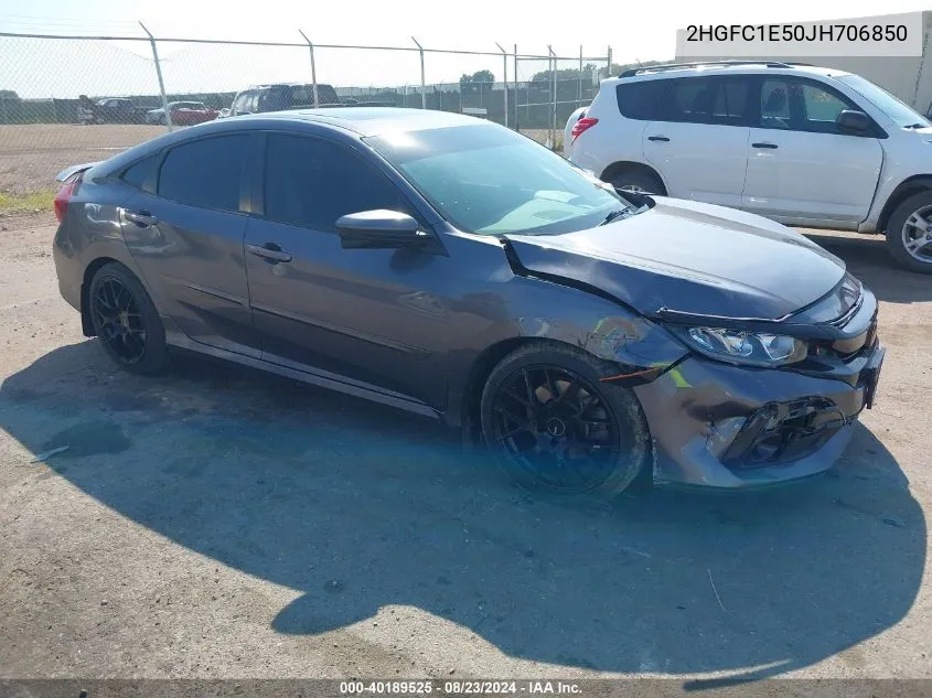 2HGFC1E50JH706850 2018 Honda Civic Si