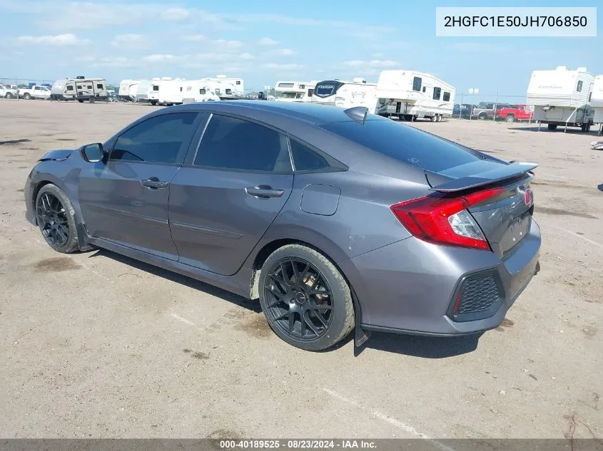 2HGFC1E50JH706850 2018 Honda Civic Si