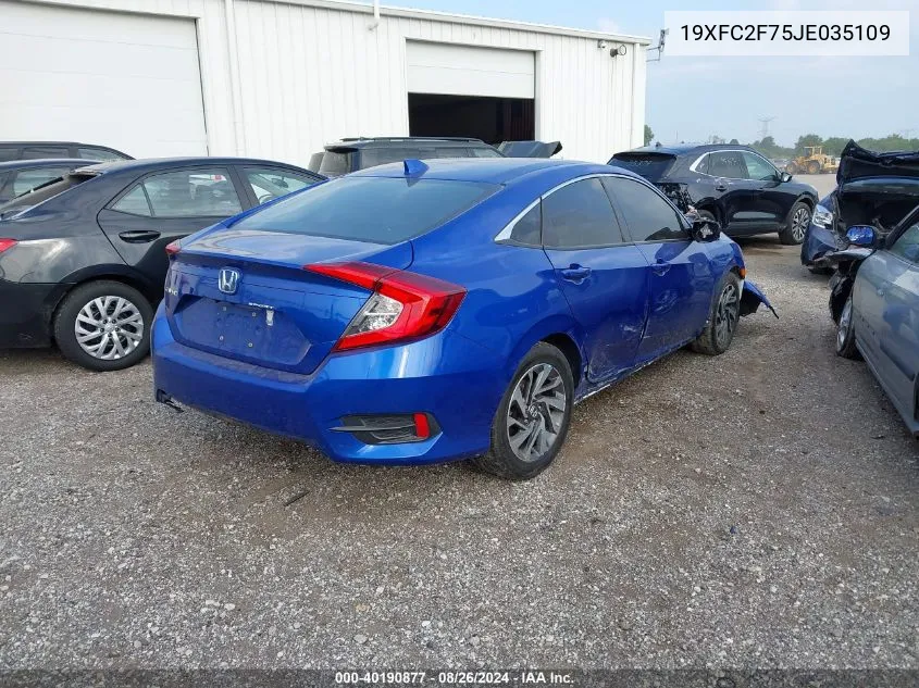 19XFC2F75JE035109 2018 Honda Civic Ex