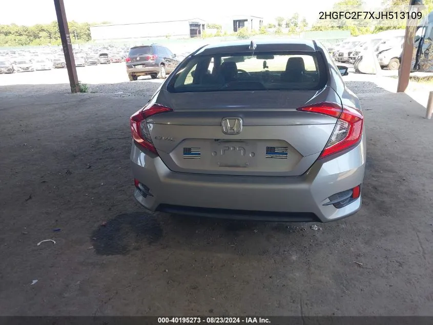 2HGFC2F7XJH513109 2018 Honda Civic Ex