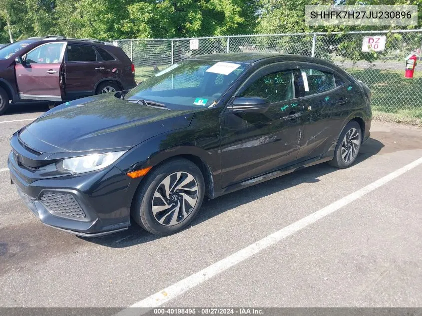 2018 Honda Civic Lx VIN: SHHFK7H27JU230896 Lot: 40198495