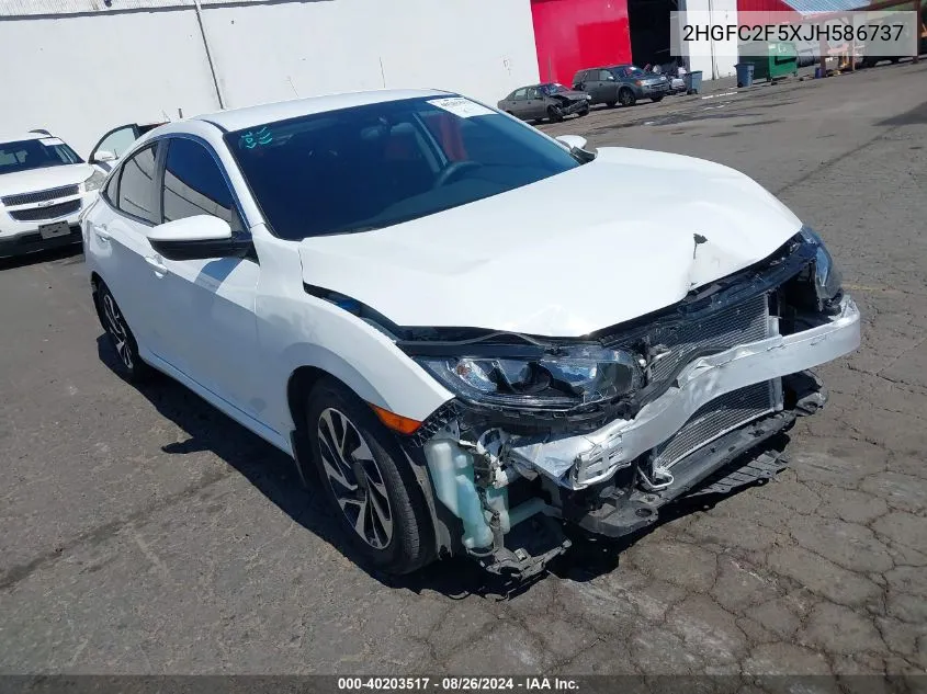 2018 Honda Civic Lx VIN: 2HGFC2F5XJH586737 Lot: 40203517