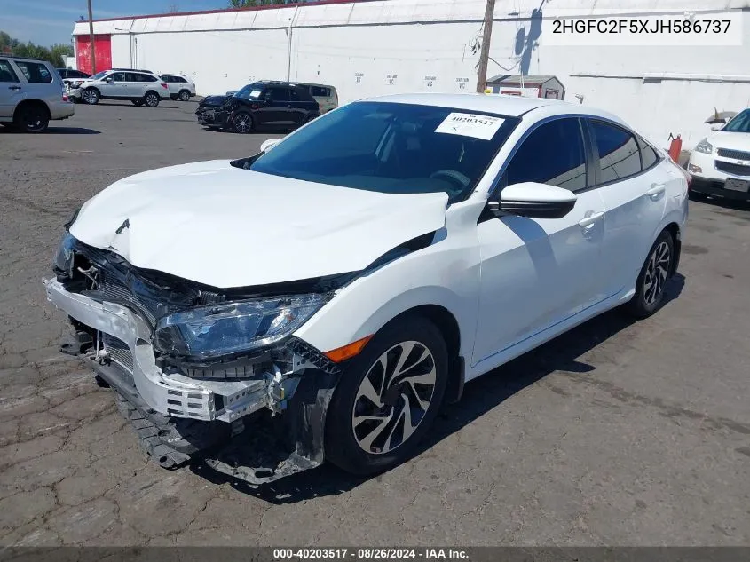 2HGFC2F5XJH586737 2018 Honda Civic Lx