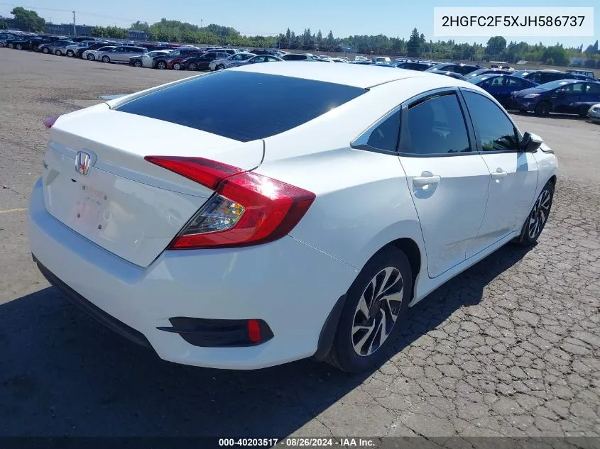 2018 Honda Civic Lx VIN: 2HGFC2F5XJH586737 Lot: 40203517