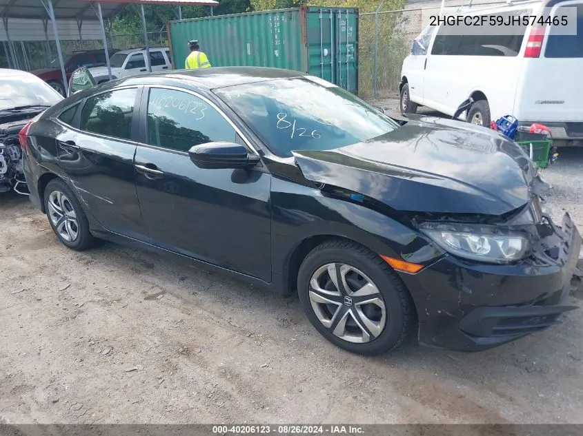 2HGFC2F59JH574465 2018 Honda Civic Lx