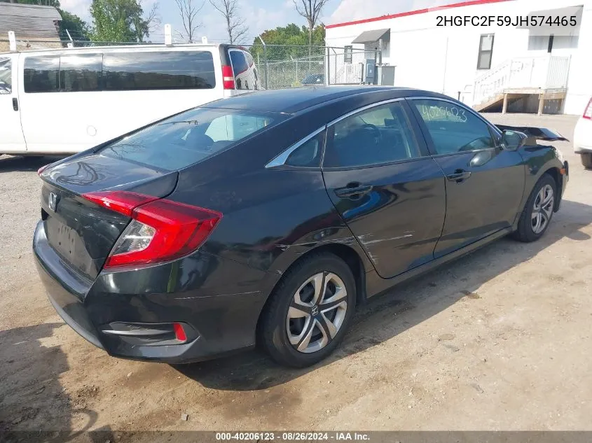 2HGFC2F59JH574465 2018 Honda Civic Lx