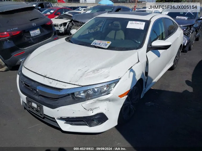 JHMFC1F36JX005154 2018 Honda Civic Ex-T