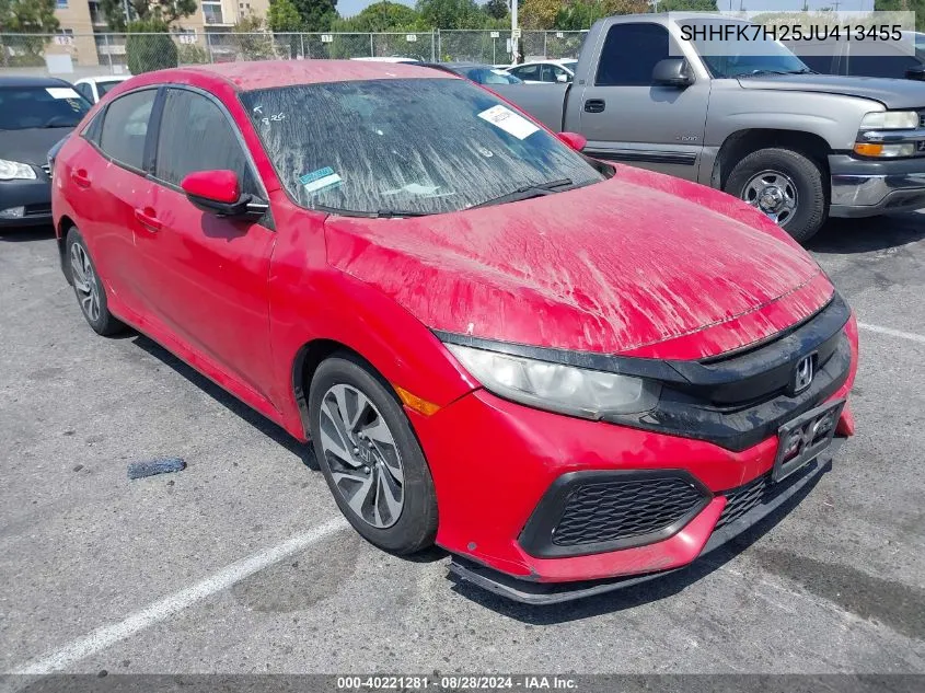 2018 Honda Civic Lx VIN: SHHFK7H25JU413455 Lot: 40221281