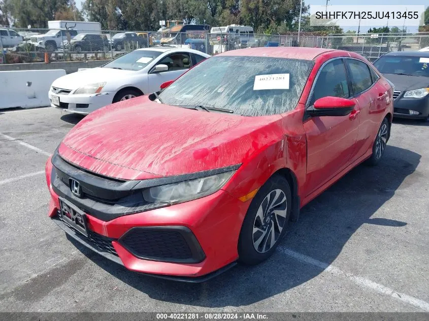 SHHFK7H25JU413455 2018 Honda Civic Lx