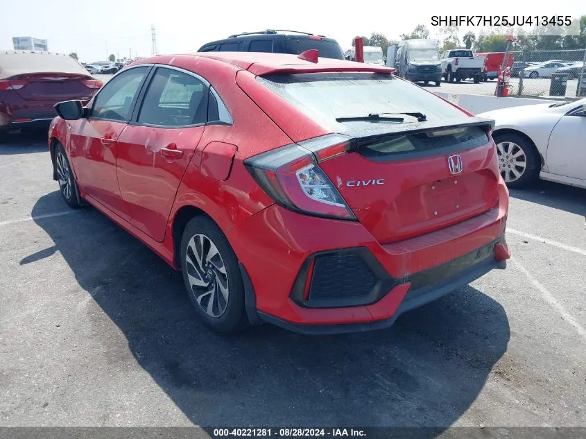 2018 Honda Civic Lx VIN: SHHFK7H25JU413455 Lot: 40221281