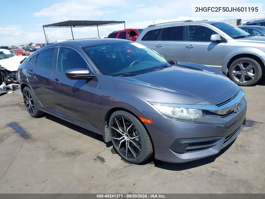 2HGFC2F50JH601195 2018 Honda Civic Lx