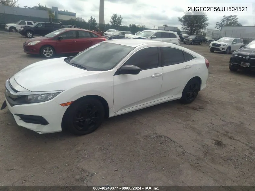 2HGFC2F56JH504521 2018 Honda Civic Lx