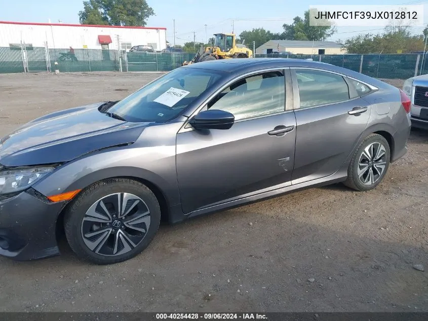 2018 Honda Civic Ex-T VIN: JHMFC1F39JX012812 Lot: 40254428