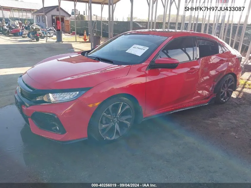 2018 Honda Civic Sport Touring VIN: SHHFK7H97JU433087 Lot: 40256019