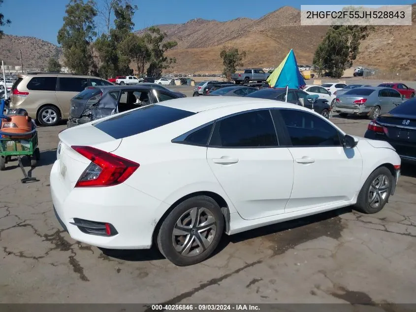 2018 Honda Civic Lx VIN: 2HGFC2F55JH528843 Lot: 40256846