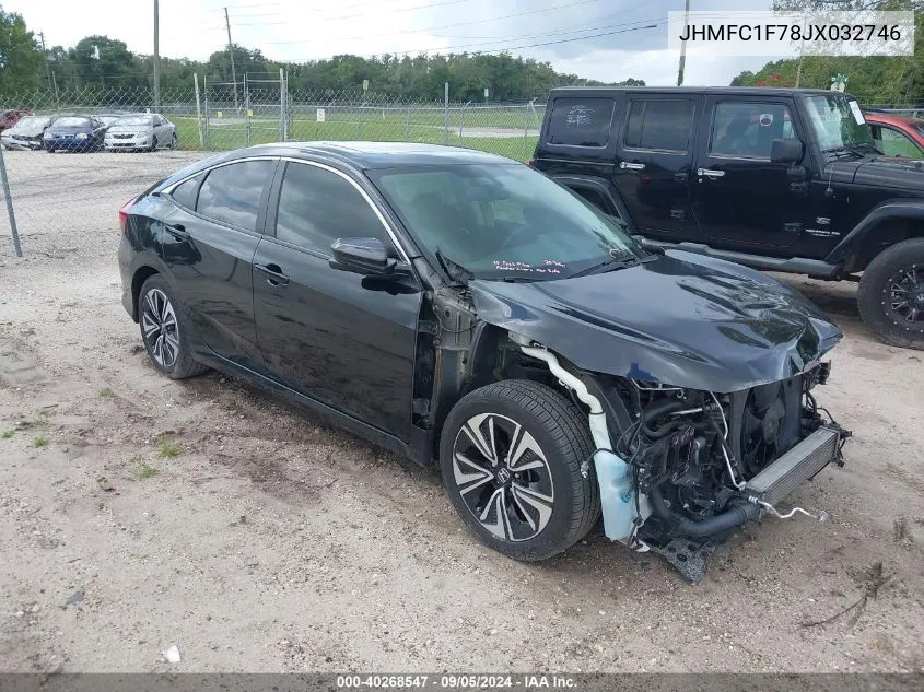 2018 Honda Civic Exl VIN: JHMFC1F78JX032746 Lot: 40268547