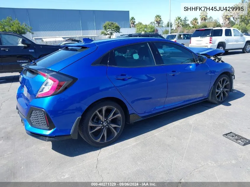 SHHFK7H45JU429995 2018 Honda Civic Sport