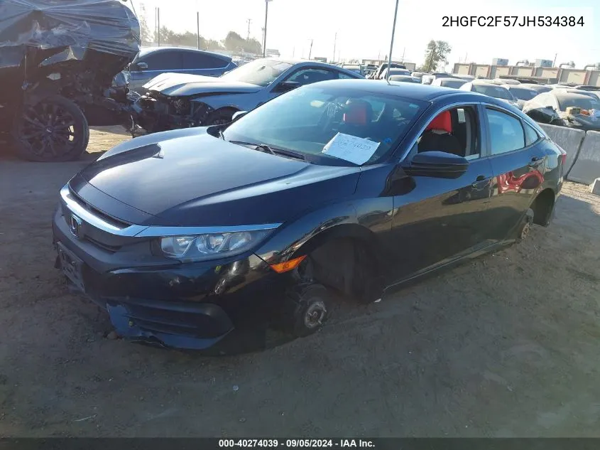 2HGFC2F57JH534384 2018 Honda Civic Lx