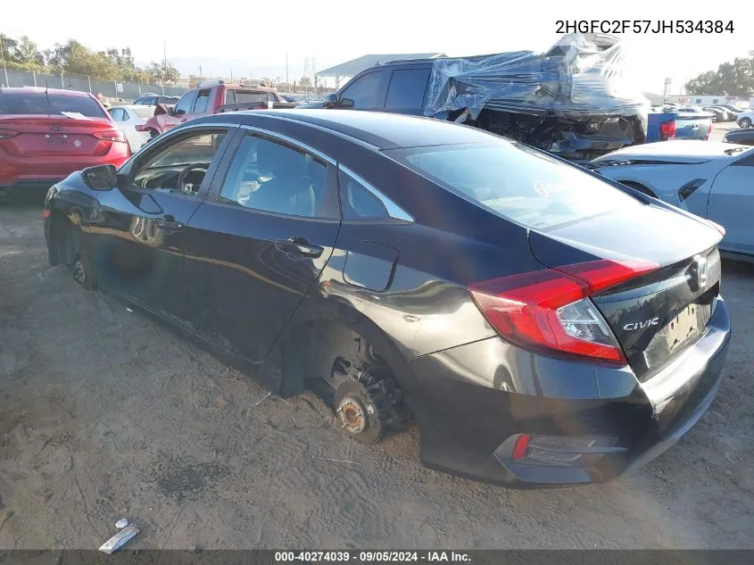 2HGFC2F57JH534384 2018 Honda Civic Lx