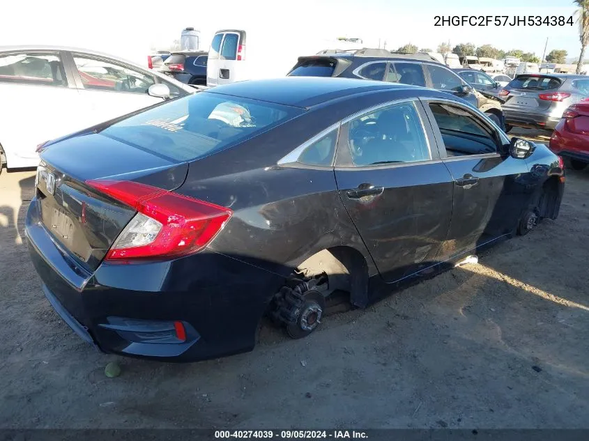 2HGFC2F57JH534384 2018 Honda Civic Lx