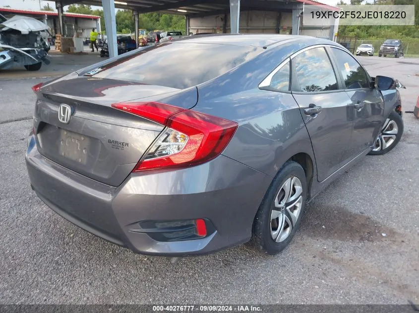 19XFC2F52JE018220 2018 Honda Civic Lx