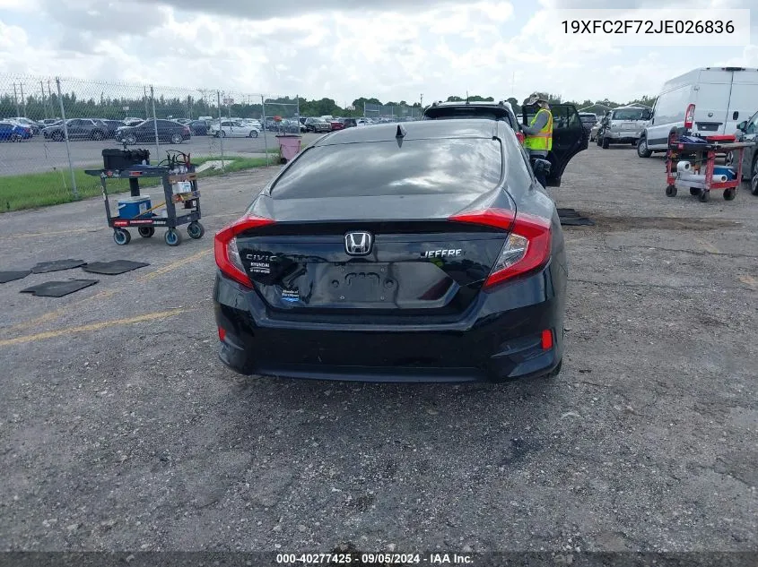 19XFC2F72JE026836 2018 Honda Civic Ex