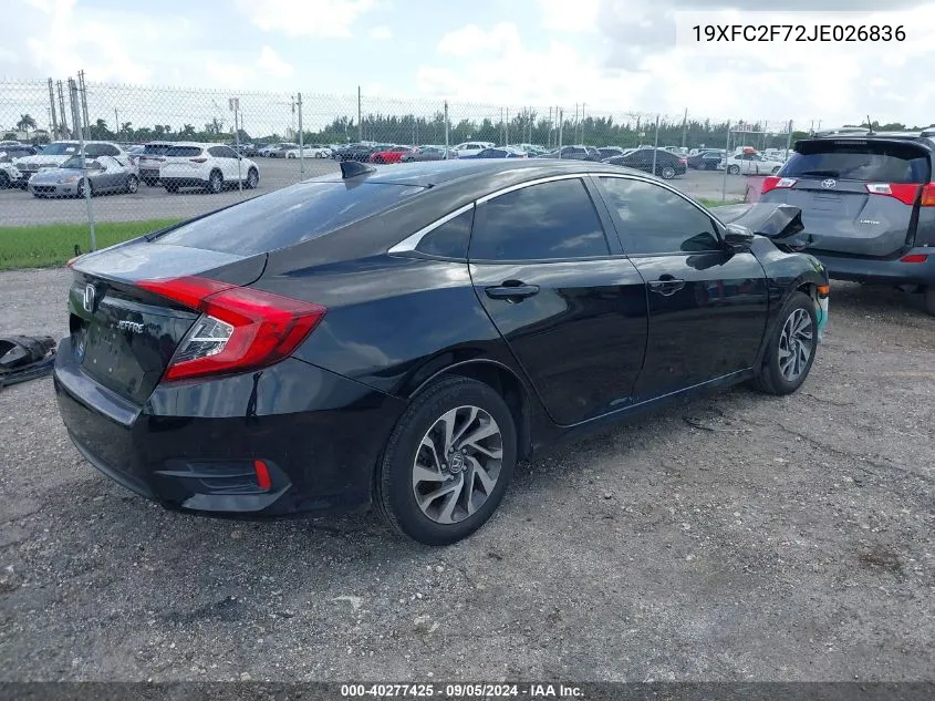 19XFC2F72JE026836 2018 Honda Civic Ex