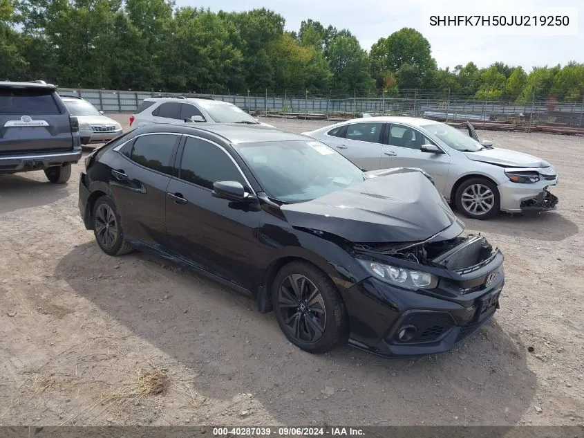 SHHFK7H50JU219250 2018 Honda Civic Ex