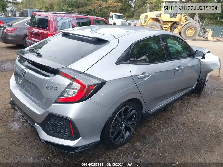 SHHFK7H99JU219704 2018 Honda Civic Sport Touring