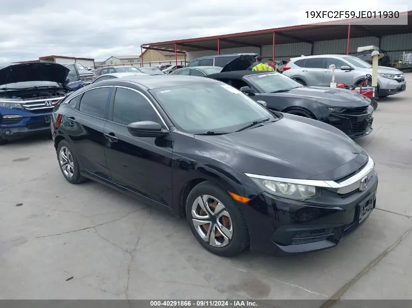 2018 Honda Civic Lx VIN: 19XFC2F59JE011930 Lot: 40291866