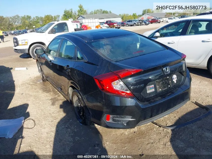 2018 Honda Civic Lx VIN: 2HGFC2F56JH580773 Lot: 40297361