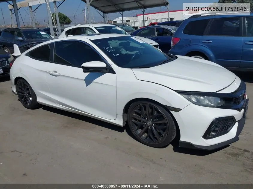 2HGFC3A56JH752846 2018 Honda Civic Si