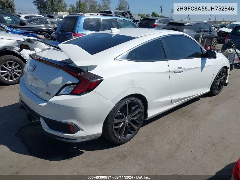 2HGFC3A56JH752846 2018 Honda Civic Si